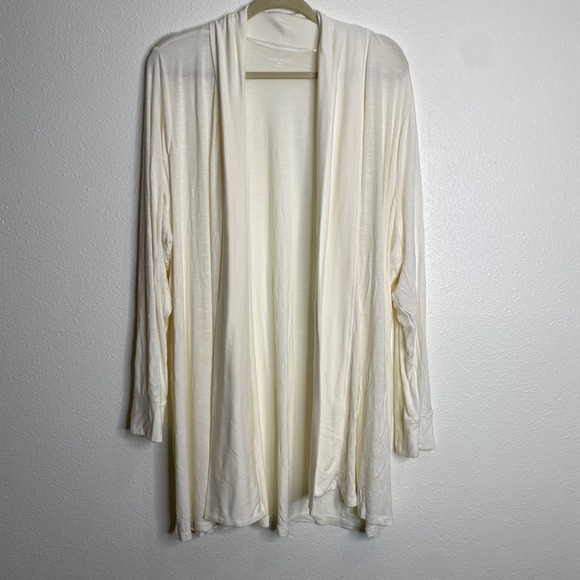 Lane Bryant Womens Cardigan Open Front Plus Size 22/24 Cream Rayon Blend - Picture 1 of 5